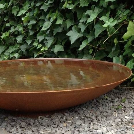 Waterschaal staal 80 x 21 cm