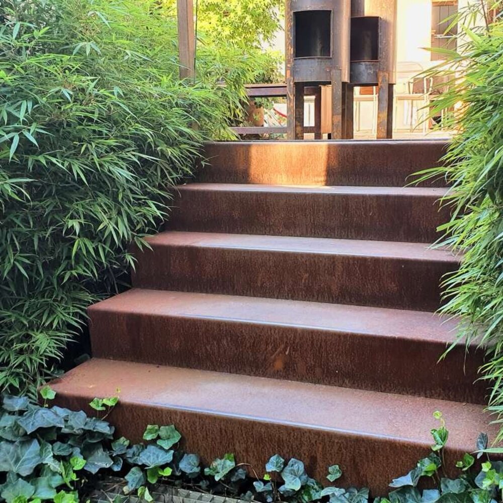 Trap Cortenstaal 200 cm breed