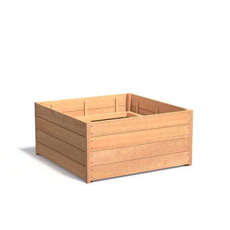 Sevilla 120x120x58 cm houten bloembak Sevilla 120x120x58 cm houten bloembak