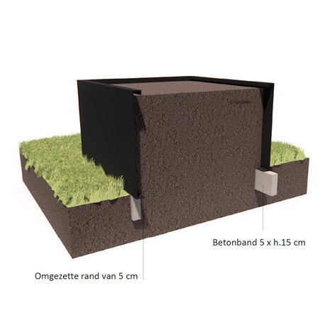 Carrez CONNECT 80 x 80 x h. 40 cm plantenbak Carrez CONNECT 80 x 80 x h. 40 cm plantenbak