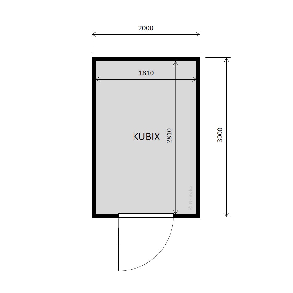 tuinhuis Kubix Douglas 200 x 300 cm