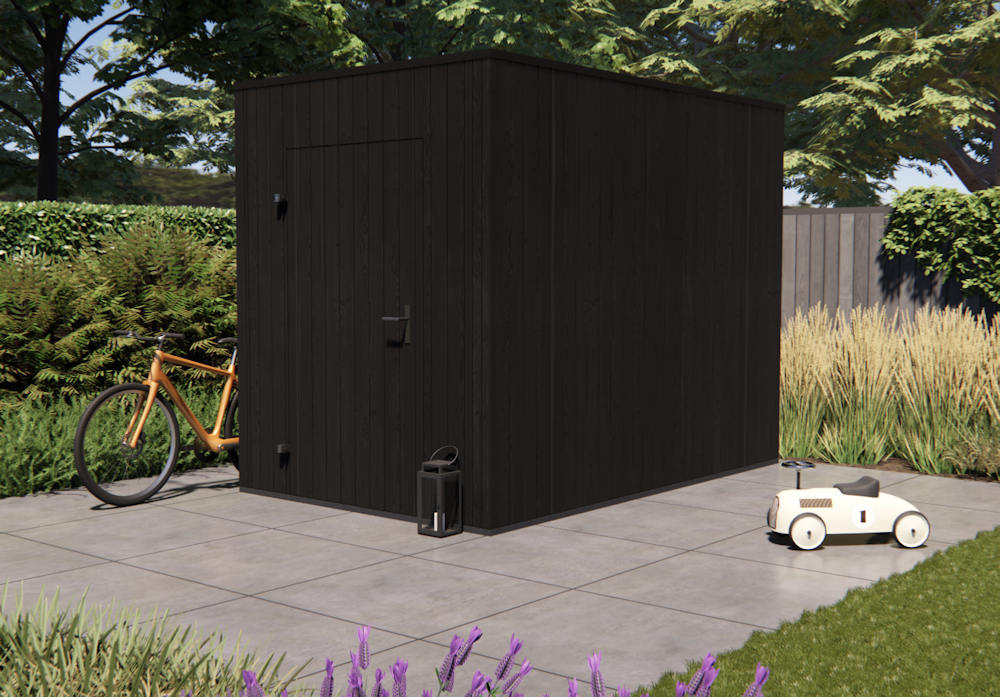 tuinhuis Kubix Vuren ZWART 300 x 300 cm
