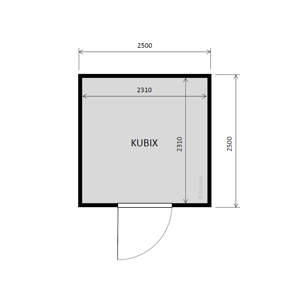 tuinhuis Kubix Douglas 250 x 250 cm