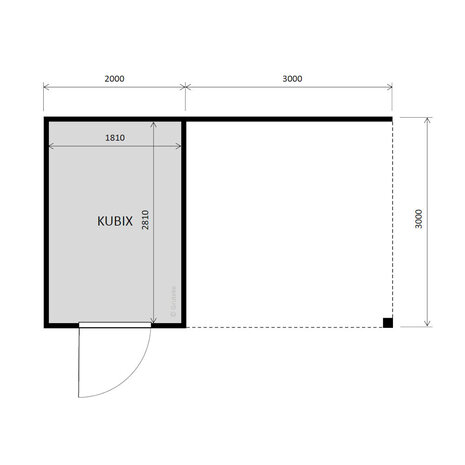 tuinhuis Kubix Douglas 200 x 300 cm + 300 cm overkapping tuinhuis Kubix Douglas 200 x 300 cm + 300 cm overkapping