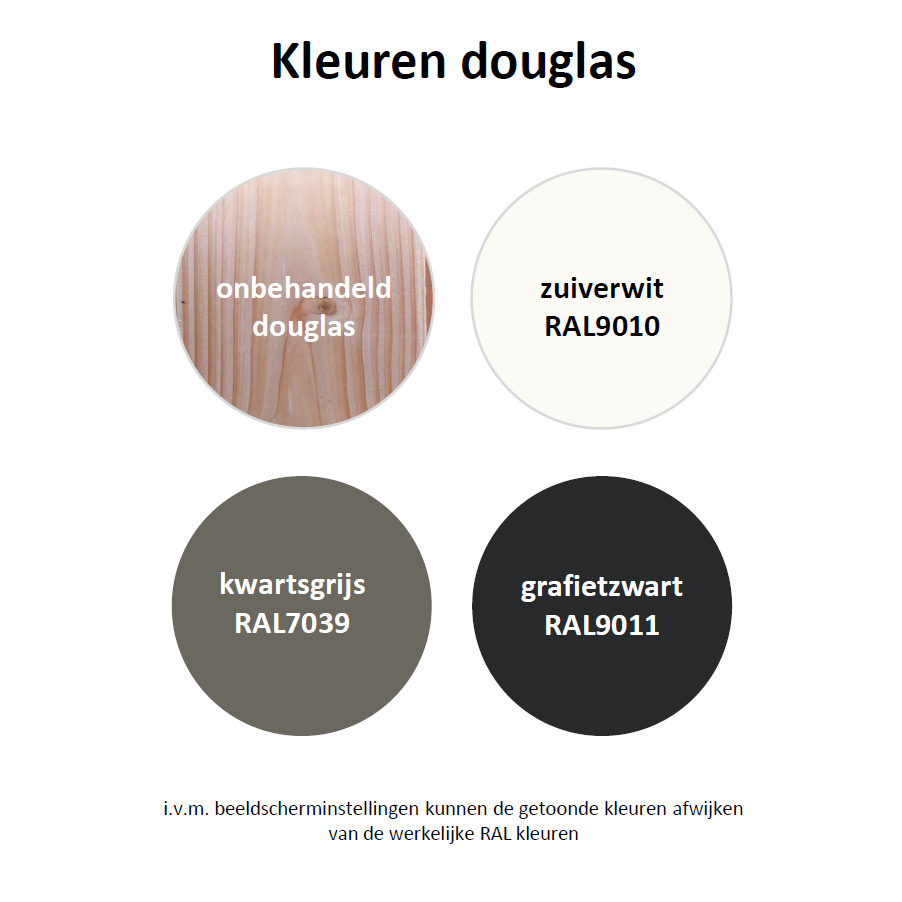 Overkapping Demi Basis douglas 300 x 300 cm vrijstaand