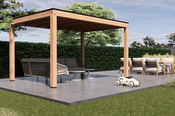 Overkapping Evin  Basis douglas 400 x 300 cm vrijstaand