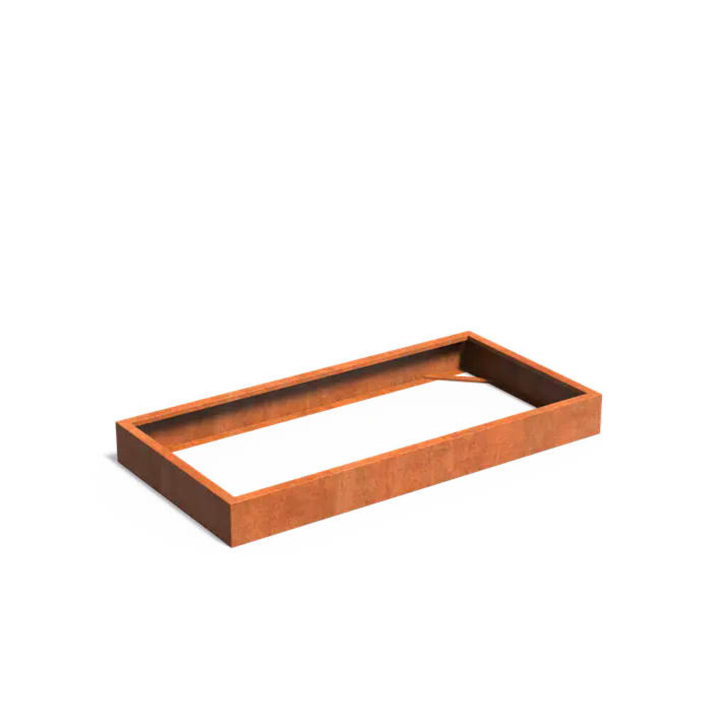 Andes cortenstaal 200x100x20 cm zonder bodem Andes cortenstaal 200x100x20 cm zonder bodem