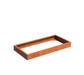 Andes cortenstaal 200x100x20 cm  zonder bodem Andes cortenstaal 200x100x20 cm  zonder bodem