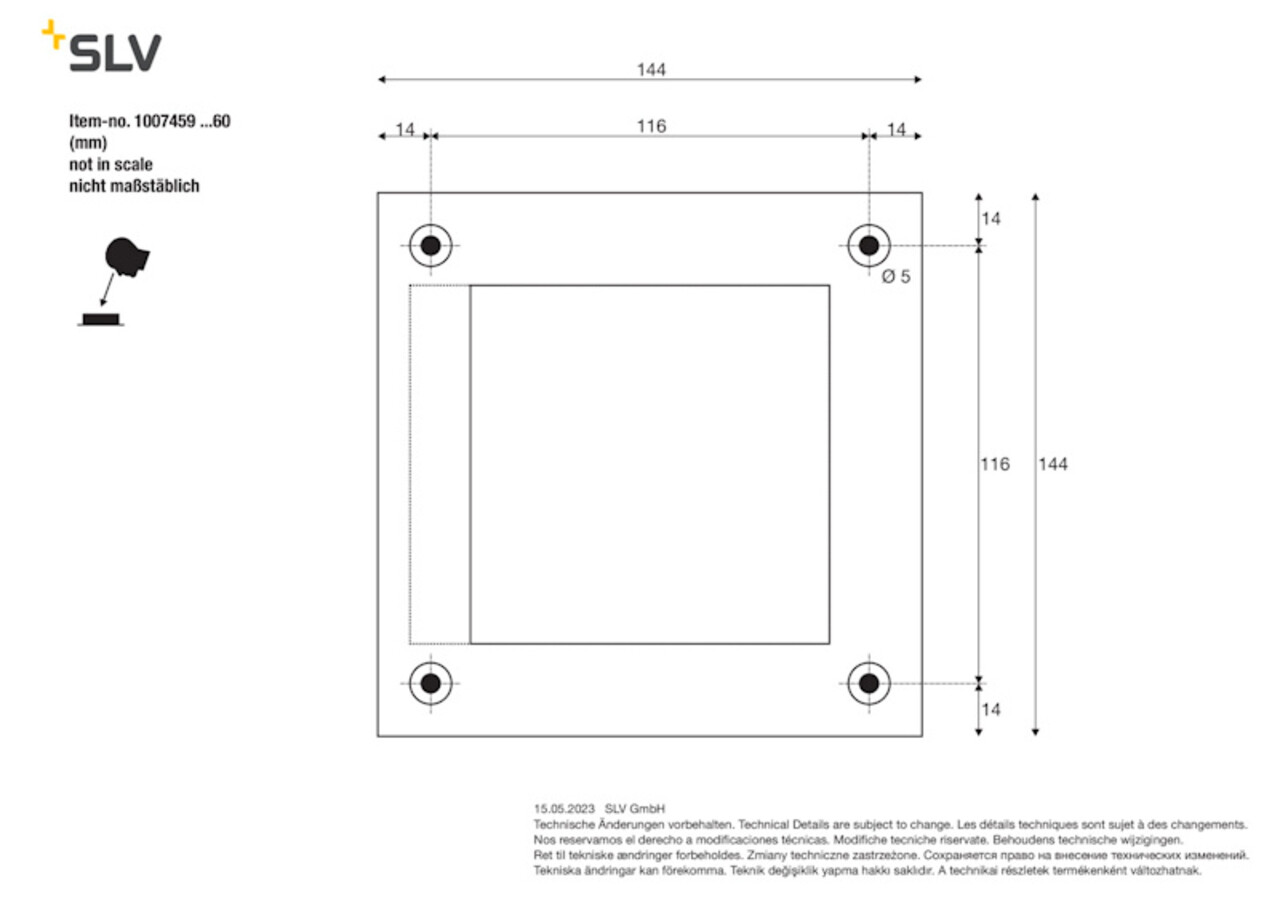 SLV S-Cube 75 richtbare tuinlamp