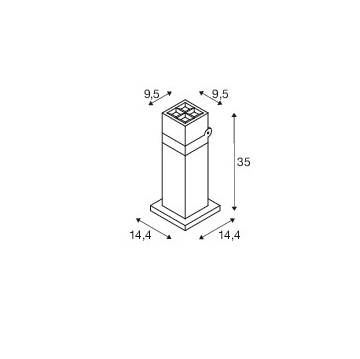 SLV S-Cube 35 richtbare tuinlamp