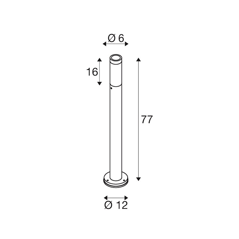 SLV S-Tube 75 richtbare tuinlamp