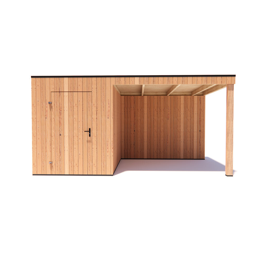 tuinhuis Kubix Douglas 200 x 300 cm + 300 cm overkapping tuinhuis Kubix Douglas 200 x 300 cm + 300 cm overkapping