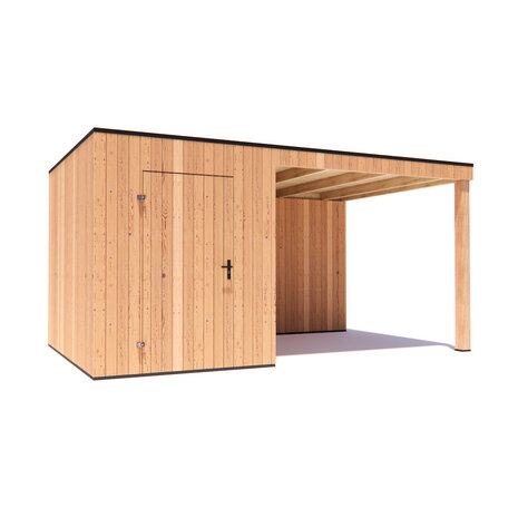 tuinhuis Kubix Douglas 200 x 300 cm + 300 cm overkapping tuinhuis Kubix Douglas 200 x 300 cm + 300 cm overkapping