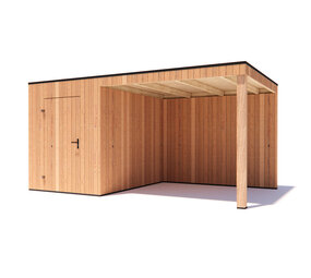 tuinhuis Kubix Douglas 200 x 300 cm + 300 cm overkapping tuinhuis Kubix Douglas 200 x 300 cm + 300 cm overkapping