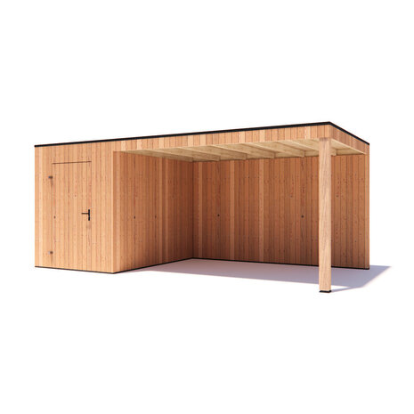 tuinhuis Kubix Douglas 200 x 300 cm + 400 cm overkapping tuinhuis Kubix Douglas 200 x 300 cm + 400 cm overkapping