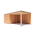 tuinhuis Kubix Douglas 300 x 300 cm + 400 cm overkapping tuinhuis Kubix Douglas 300 x 300 cm + 400 cm overkapping