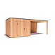 tuinhuis Kubix Douglas 300 x 300 cm + 400 cm overkapping tuinhuis Kubix Douglas 300 x 300 cm + 400 cm overkapping