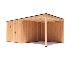 tuinhuis Kubix Douglas 300 x 300 cm + 300 cm overkapping tuinhuis Kubix Douglas 300 x 300 cm + 300 cm overkapping