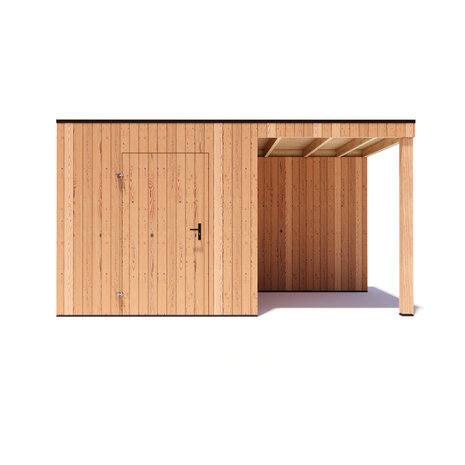 tuinhuis Kubix Douglas 250 x 250 cm + 200 cm overkapping tuinhuis Kubix Douglas 250 x 250 cm + 200 cm overkapping