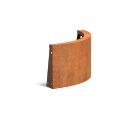 Keerwand cortenstaal 50 x 30 cm buitenbocht Keerwand cortenstaal 50 x 30 cm buitenbocht