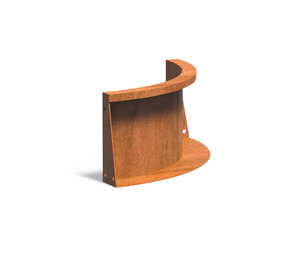 Keerwand cortenstaal 50 x 30 cm binnenbocht