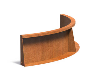 Keerwand cortenstaal 100 x 30 cm binnenbocht