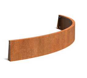 Keerwand cortenstaal 200 x 30 cm buitenbocht Keerwand cortenstaal 200 x 30 cm buitenbocht