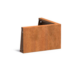 Keerwand cortenstaal 50 x 50 x 30 cm buitenhoek