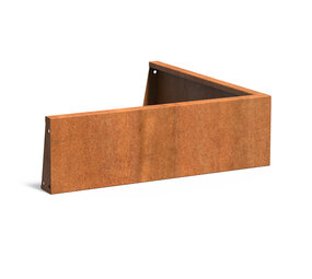 Keerwand cortenstaal 100 x 100 x 30 cm buitenhoek