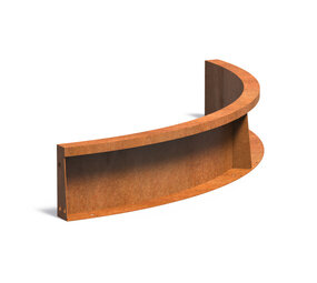 Keerwand cortenstaal 100 x 20 cm binnenbocht Keerwand cortenstaal 100 x 20 cm binnenbocht