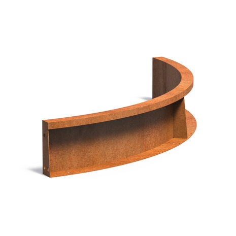Keerwand cortenstaal 100 x 20 cm binnenbocht Keerwand cortenstaal 100 x 20 cm binnenbocht