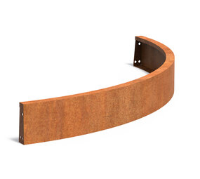 Keerwand cortenstaal 150 x 20 cm buitenbocht