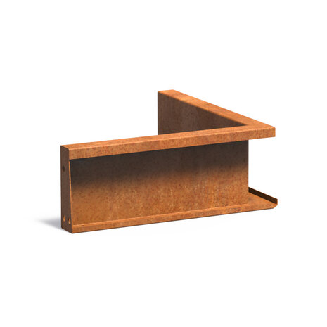Keerwand cortenstaal 50 x 50 x 20 cm binnenhoek Keerwand cortenstaal 50 x 50 x 20 cm binnenhoek