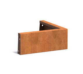 Keerwand cortenstaal 50 x 50 x 20 cm buitenhoek