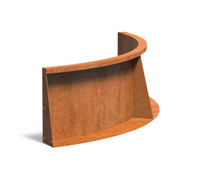 Keerwand cortenstaal 100 x 40 cm binnenbocht Keerwand cortenstaal 100 x 40 cm binnenbocht