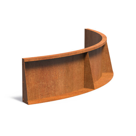 Keerwand cortenstaal 150 x 40 cm binnenbocht Keerwand cortenstaal 150 x 40 cm binnenbocht