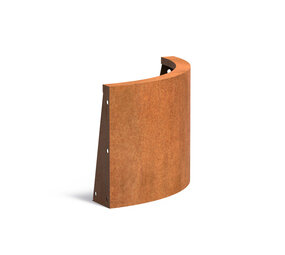 Keerwand cortenstaal 50 x 40 cm buitenbocht Keerwand cortenstaal 50 x 40 cm buitenbocht