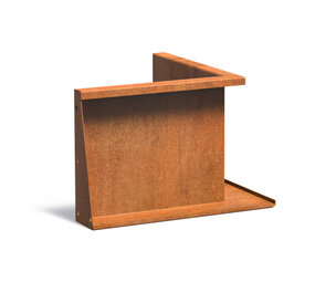 Keerwand cortenstaal 50 x 50 x 40 cm binnenhoek Keerwand cortenstaal 50 x 50 x 40 cm binnenhoek