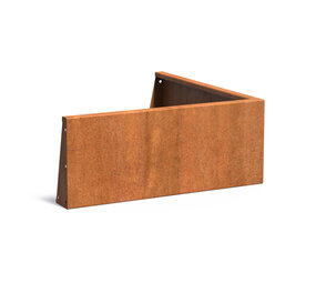 Keerwand cortenstaal 100 x 100 x 40 cm buitenhoek Keerwand cortenstaal 100 x 100 x 40 cm buitenhoek