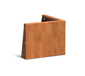 Keerwand cortenstaal 50 x 50 x 40 cm buitenhoek Keerwand cortenstaal 50 x 50 x 40 cm buitenhoek