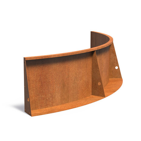 Keerwand cortenstaal 200 x 60 cm binnenbocht Keerwand cortenstaal 200 x 60 cm binnenbocht