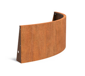 Keerwand cortenstaal 150 x 60 cm buitenbocht Keerwand cortenstaal 150 x 60 cm buitenbocht