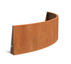 Keerwand cortenstaal 200 x 60 cm buitenbocht Keerwand cortenstaal 200 x 60 cm buitenbocht