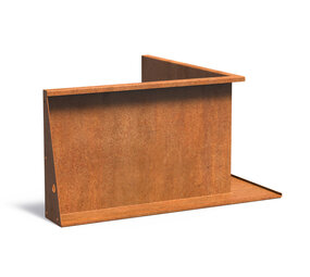 Keerwand cortenstaal 100 x 100 x 60 cm binnenhoek Keerwand cortenstaal 100 x 100 x 60 cm binnenhoek