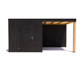 tuinhuis Kubix Vuren ZWART 250 x 250 + 250 cm overkapping tuinhuis Kubix Vuren ZWART 250 x 250 + 250 cm overkapping