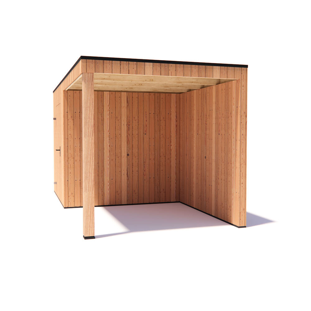 tuinhuis Kubix Douglas 250 x 250 cm + 250 cm overkapping tuinhuis Kubix Douglas 250 x 250 cm + 250 cm overkapping