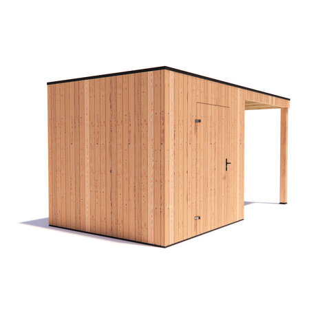 tuinhuis Kubix Douglas 250 x 250 cm + 250 cm overkapping tuinhuis Kubix Douglas 250 x 250 cm + 250 cm overkapping