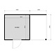 tuinhuis Kubix Douglas 300 x 300 cm + 200 cm overkapping tuinhuis Kubix Douglas 300 x 300 cm + 200 cm overkapping