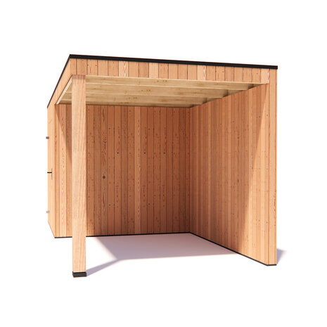 tuinhuis Kubix Douglas 250 x 250 cm + 300 cm overkapping tuinhuis Kubix Douglas 250 x 250 cm + 300 cm overkapping