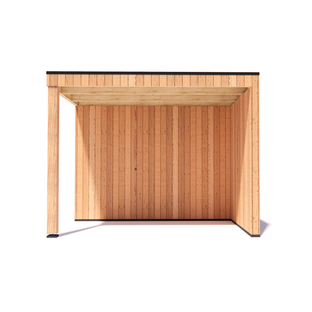 tuinhuis Kubix Douglas 300 x 300 cm + 200 cm overkapping tuinhuis Kubix Douglas 300 x 300 cm + 200 cm overkapping